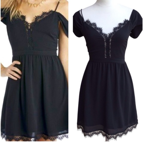 WAYF Black Mini Dress Revolve Nordstrom NEW - Picture 1 of 9